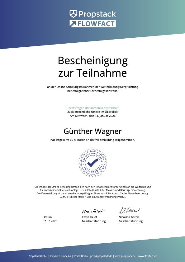 Maklerrechtliche Urteile