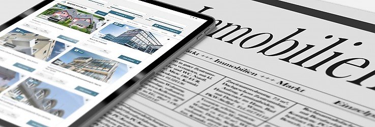 Immobilienanzeigen in Zeitung und iPad Immobilienanzeigen in Zeitung und iPad