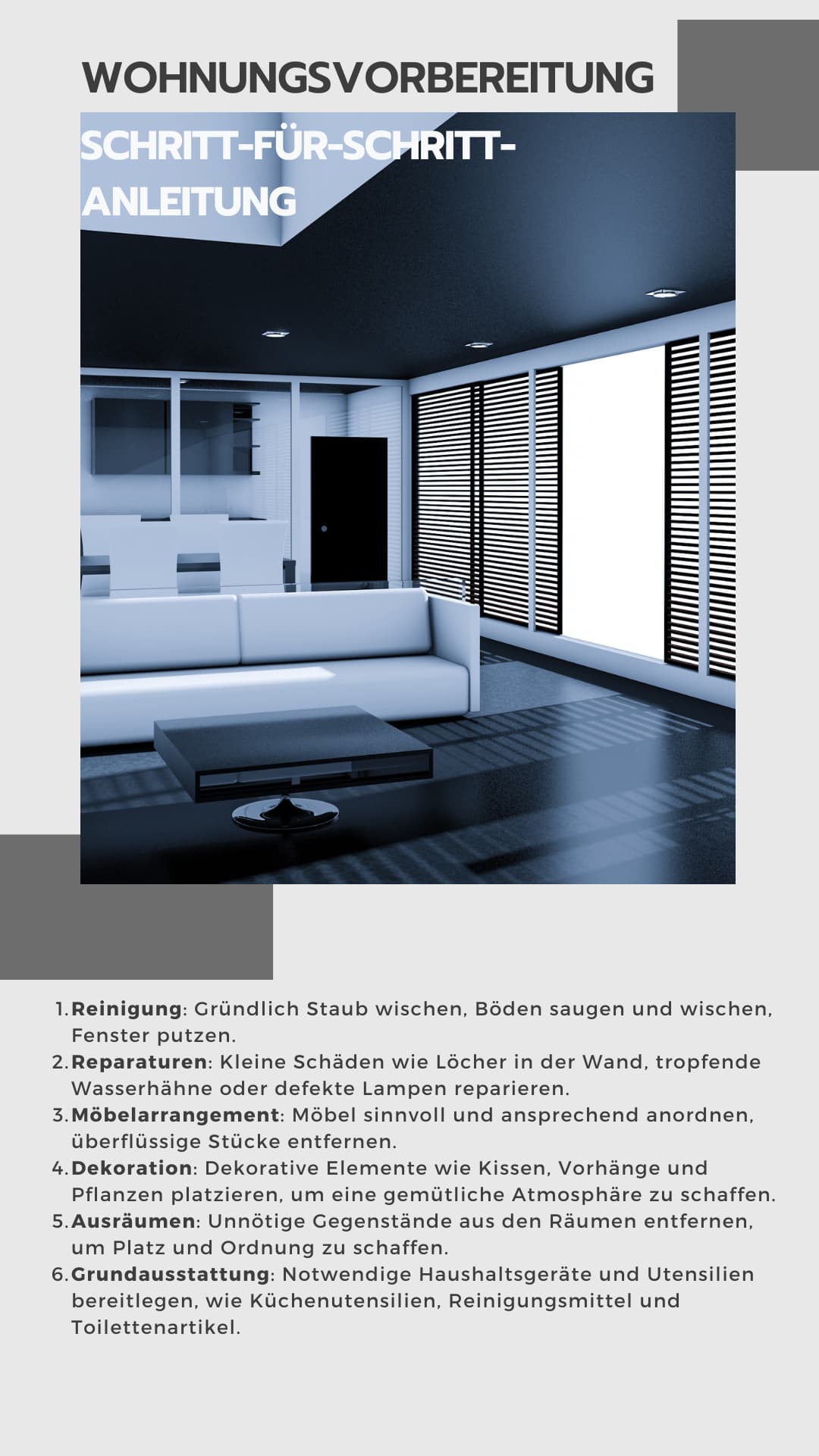 Wohnung vorbereiten