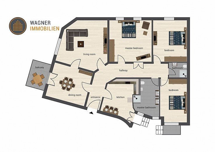 neuer Grundriss bei Vermietung an Amerikaner