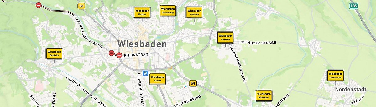 Stadtkarte Wiesbaden I
