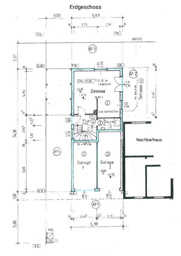 Grundriss EG Maisonettewohnung Wiesbaden