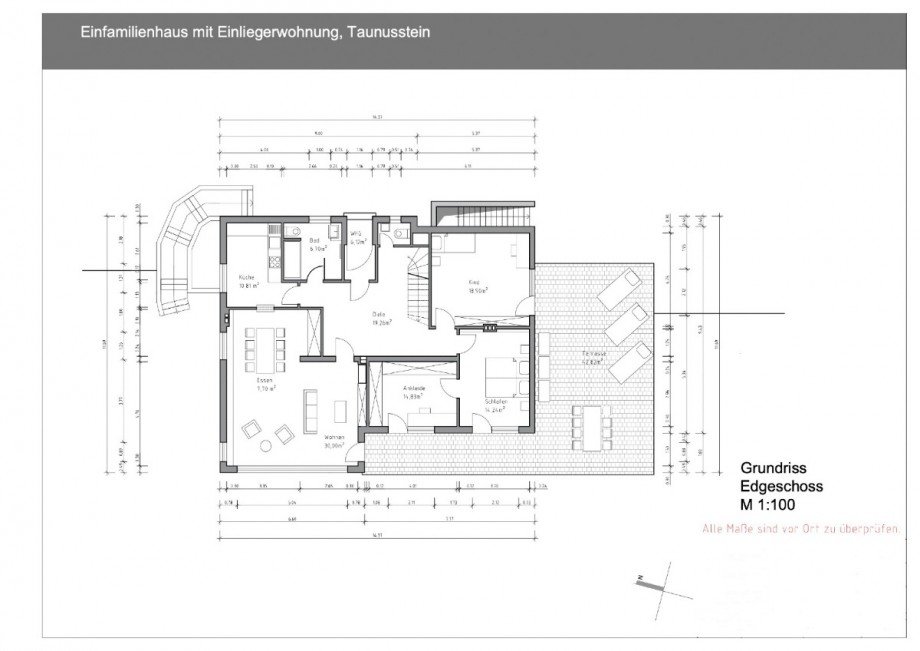 floor plan uper floor Einfamilienhaus Taunusstein