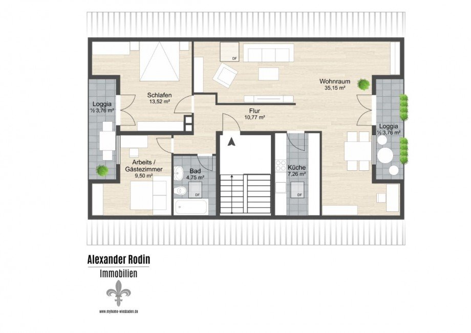 15716 Dachgeschosswohnung Wiesbaden