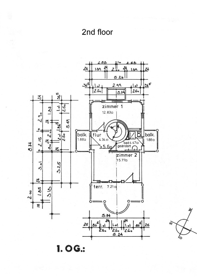 floor plan 2nd floor Einfamilienhaus Wiesbaden
