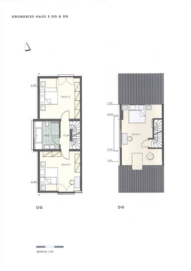 floor plan main and upper level Doppelhaush�lfte Walluf