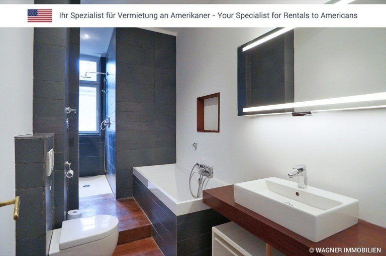 master bathroom Wiesbaden Etagenwohnung Beautiful city apartment near Amelia-Earhart-Center| WAGNER IMMOBILIEN