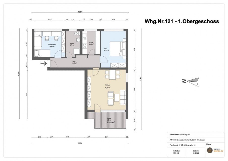 Grundriss Etagenwohnung Wiesbaden