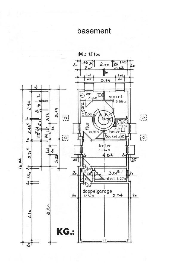 floor plan basemant Einfamilienhaus Wiesbaden