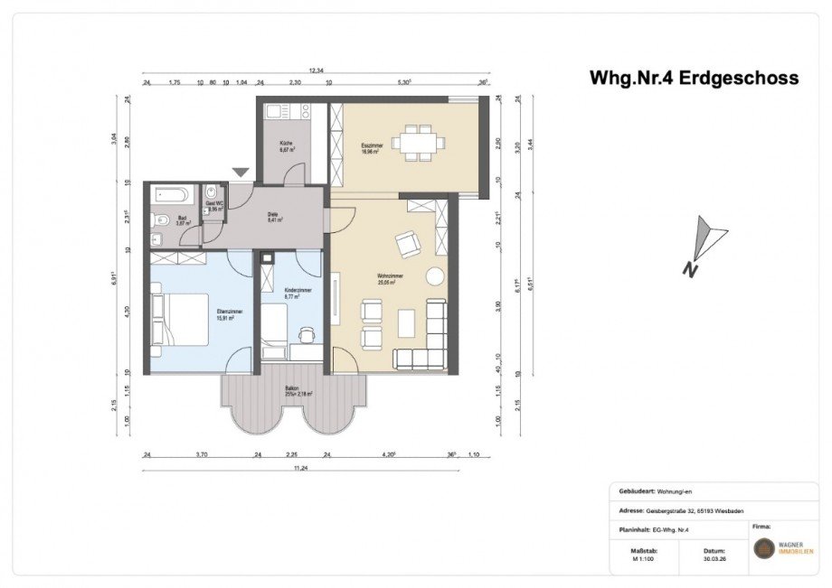 GS32_Grundriss_EG_rechts Etagenwohnung Wiesbaden