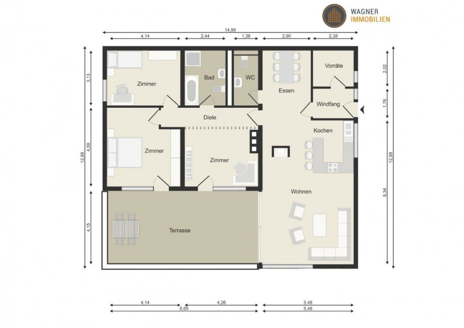 Grundriss Terrassenwohnung Idstein