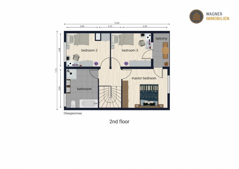 2nd floor Doppelhaush�lfte Wiesbaden