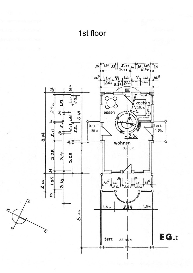 floor plan 1st floor Einfamilienhaus Wiesbaden
