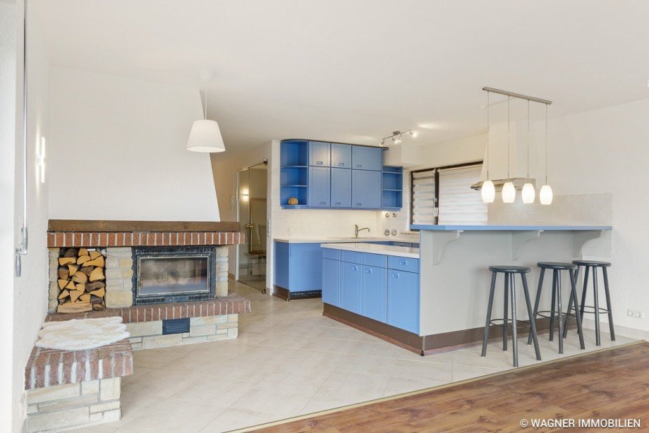 K�che und Kaminecke Terrassenwohnung Idstein