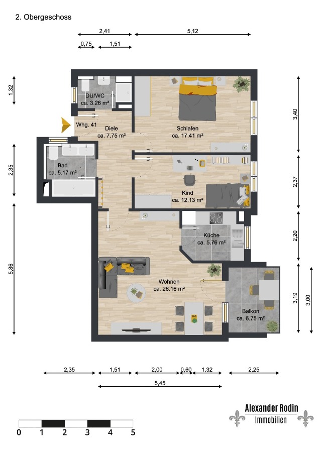 Grundriss Etagenwohnung Bad Homburg