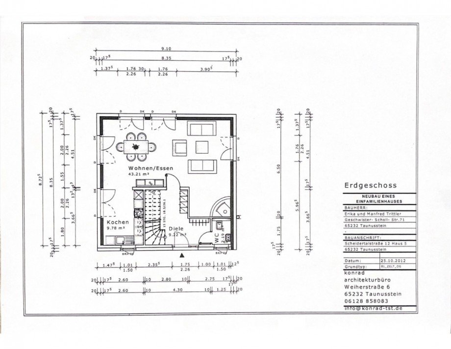 floor plan 1st floor Einfamilienhaus Taunusstein