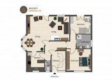 floor plan 1st floor Modernized, spacious house with garden and garage | WAGNER IMMOBILIEN