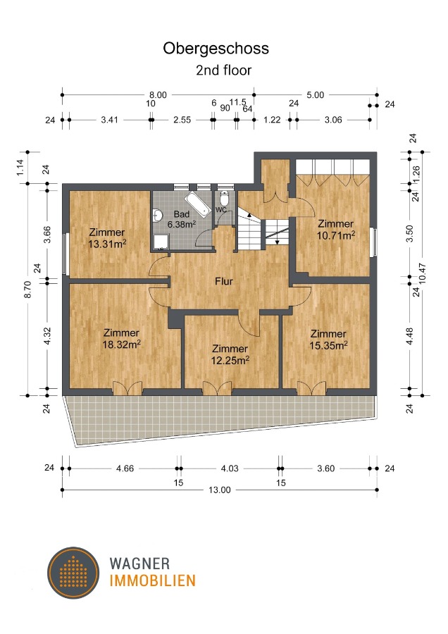 floor plan 2nd floor Einfamilienhaus Wiesbaden