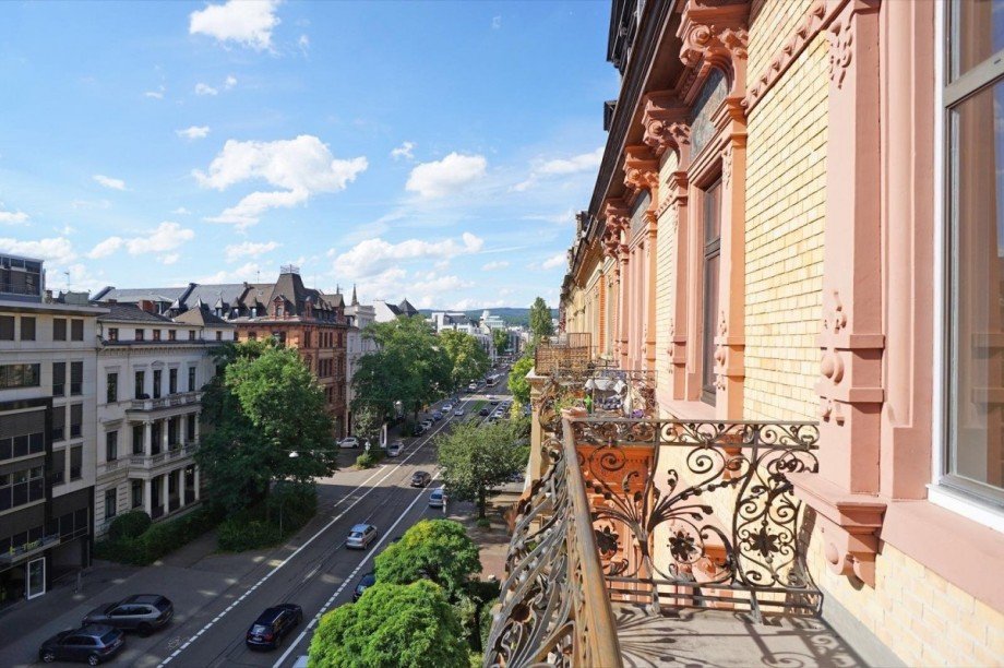 view from balcony Etagenwohnung Wiesbaden