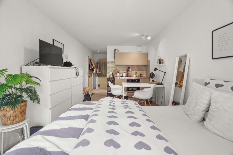 Wohnraum Mainz - Mombach/Gonsenheim Wohnung Top modernisiert: 1-Zimmer-Apartment mit Terrasse & TG-Stellplatz