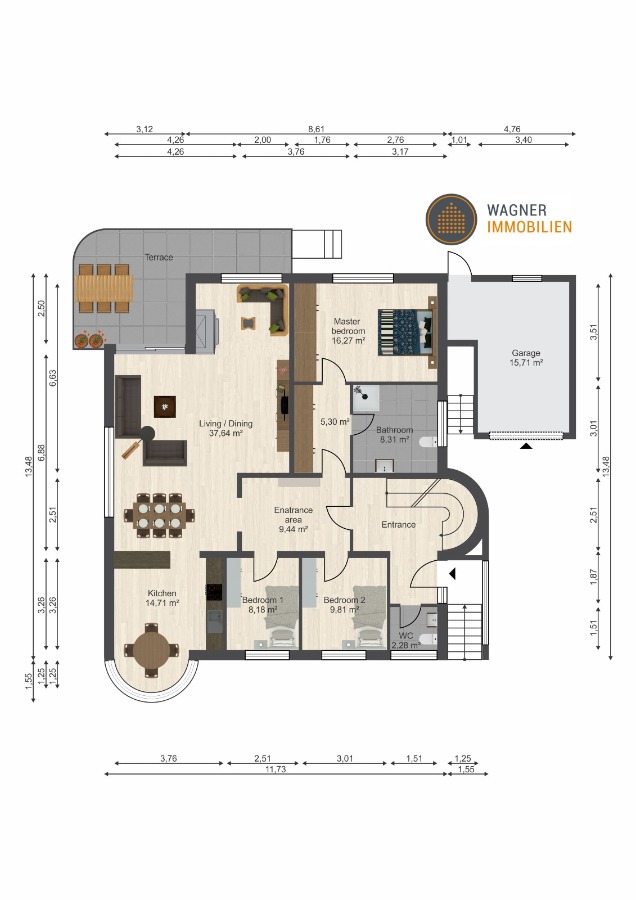 floor plan Erdgeschosswohnung Wiesbaden