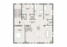 2D Floor plan View over the city, stylish apartment near city center, garage | WAGNER IMMOBILIEN
