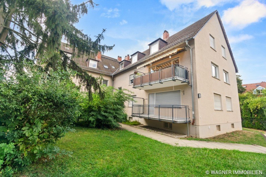Hausr�ckseite Erdgeschosswohnung Wiesbaden