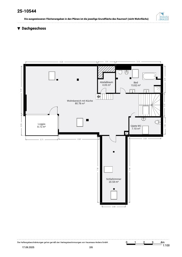 BS48_Grundriss Dachgeschosswohnung Wiesbaden