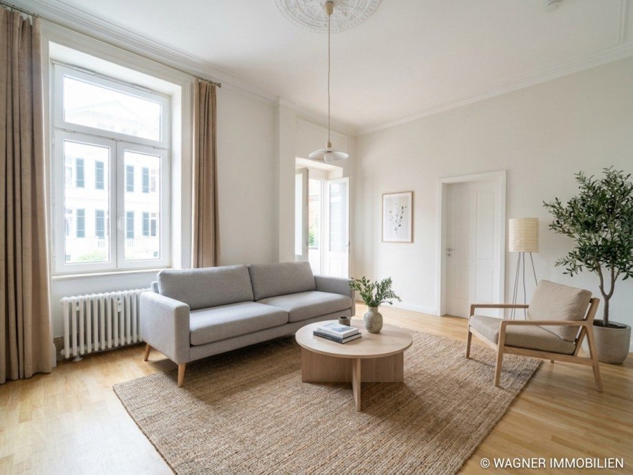 Wohnzimmer Etagenwohnung Wiesbaden