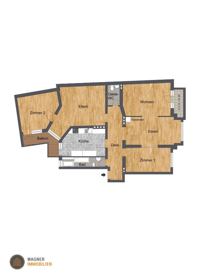 floor plan Etagenwohnung Wiesbaden