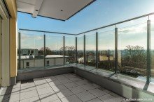 terrace at dining Luxurious Penthouse near Amelia-Earhart | WAGNER IMMOBILIEN