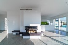 open fireplace Luxurious Penthouse near Amelia-Earhart | WAGNER IMMOBILIEN