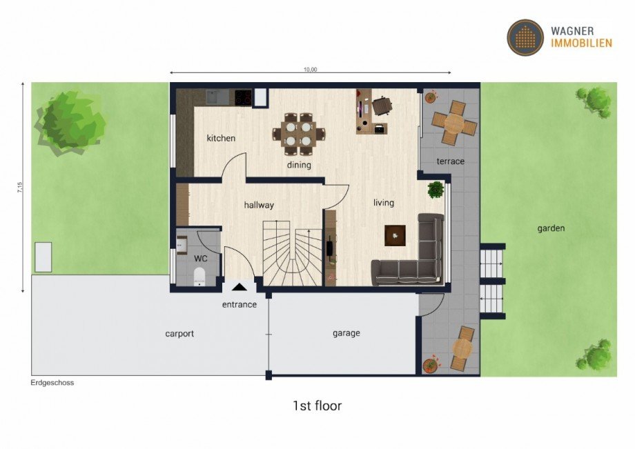 1st floor Doppelhaush�lfte Wiesbaden