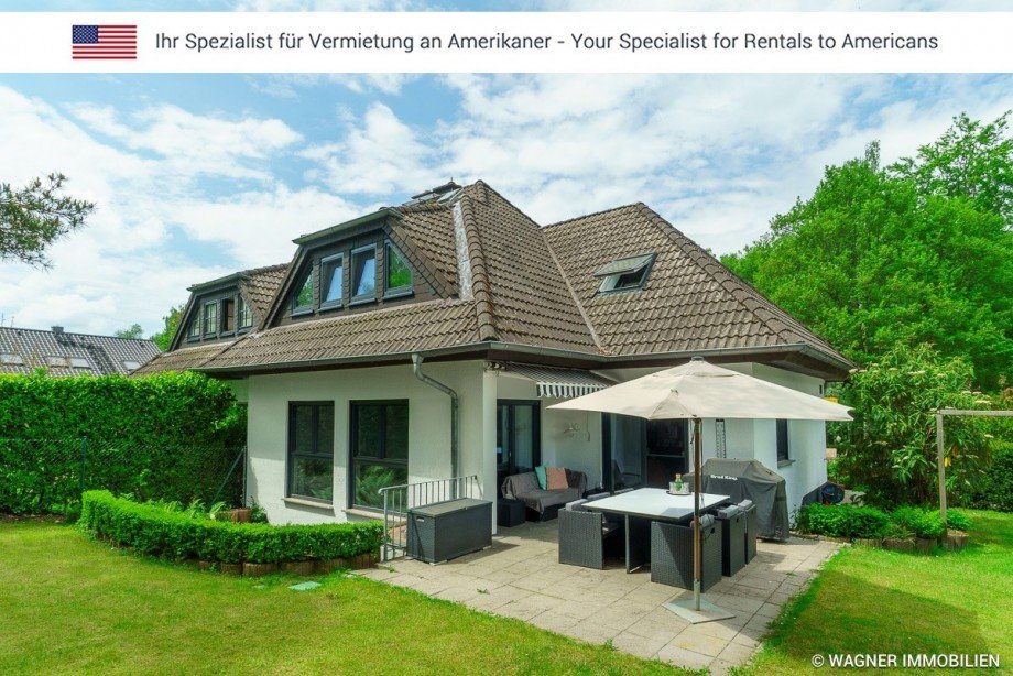 rear view with back terrace Einfamilienhaus Niedernhausen