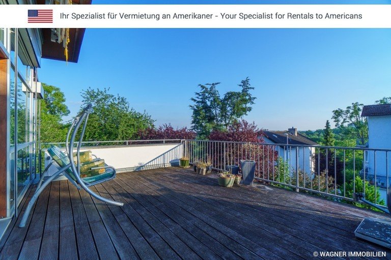 terrace Wiesbaden - Biebrich Terrassenwohnung Sunny, top floor apartment with view | WAGNER IMMOBILIEN