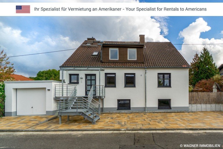 front view Hofheim Einfamilienhaus Modern, single house, with garden and garage, 10 miles away from Clay barracks | WAGNER IMMOBILIEN