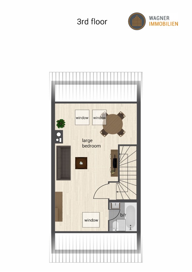 floor plan 3rd floor Reihenmittelhaus Mainz