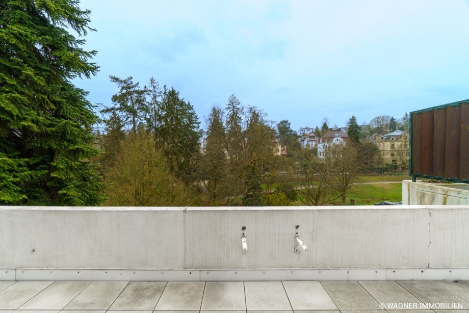 terrace with view of the park Etagenwohnung Wiesbaden