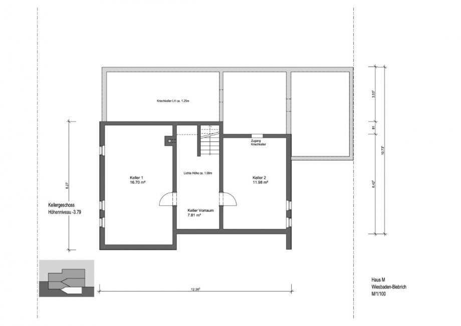 Kellergeschoss Einfamilienhaus Wiesbaden