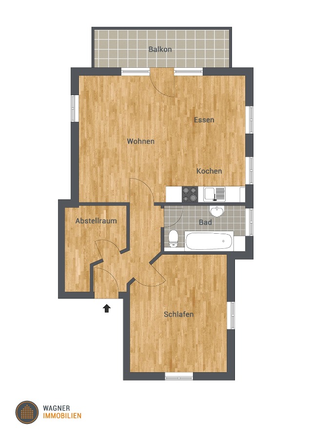 Grundriss Dachgeschosswohnung Wiesbaden