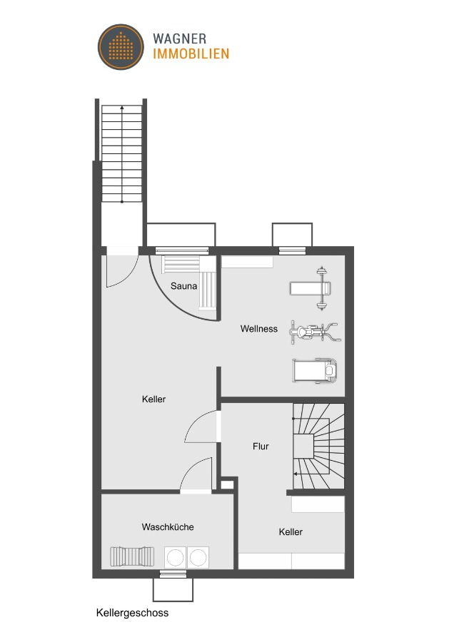 Grundriss Kellergeschoss Reihenmittelhaus Mainz