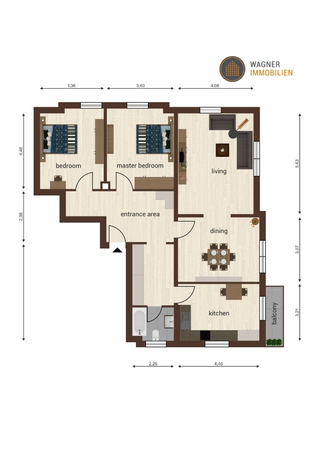 floor plan Etagenwohnung Wiesbaden