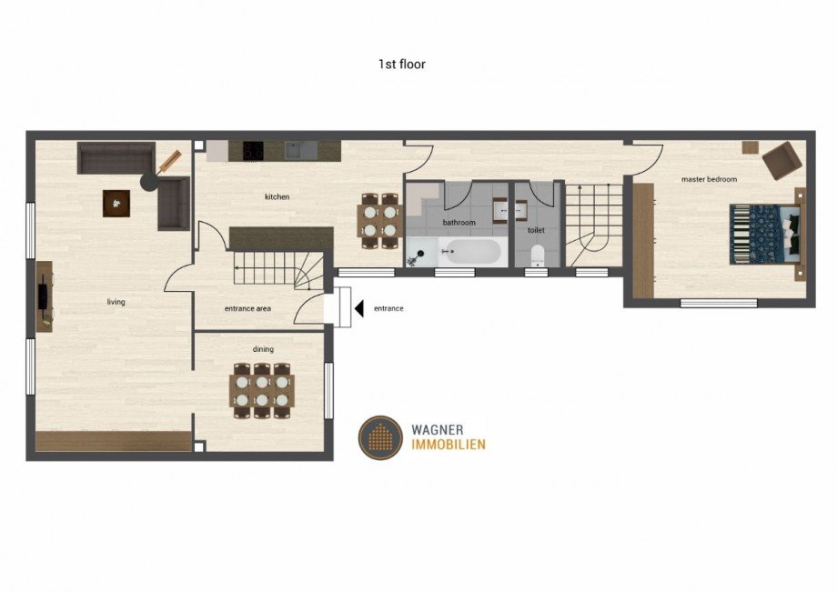 floor plan 1st floor Einfamilienhaus Hochheim